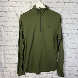 Smartwool Men's Classic 1/4 Zip Baselayer Size Medium Forest Green